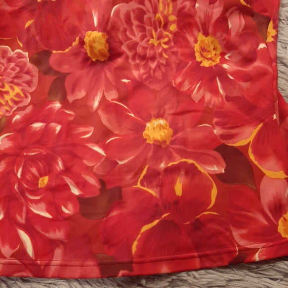 SHAPE FX Red Floral Tankini Size 12 - Picture 4 of 6